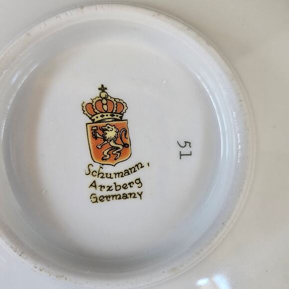 Vintage Schumann Arzberg Germany Wild Rose Shallow Bon Bon Bowl 7 3/4" MCM - Picture 3 of 6